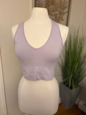 Athleta Lavender Ribbed Crop Tank